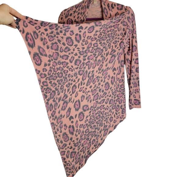 Boston Proper Women’s Pink and Purple Leopard Cardigan - Small - Picture 6 of 7